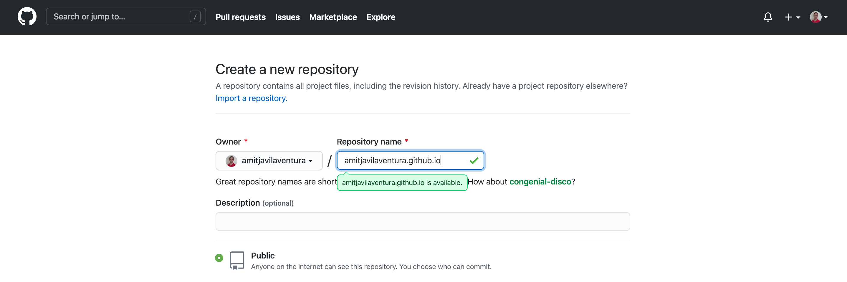 Figura 3. Passos necessaris per a la creació d'un repositori de GitHub amb objectiu d'allotjar una web.