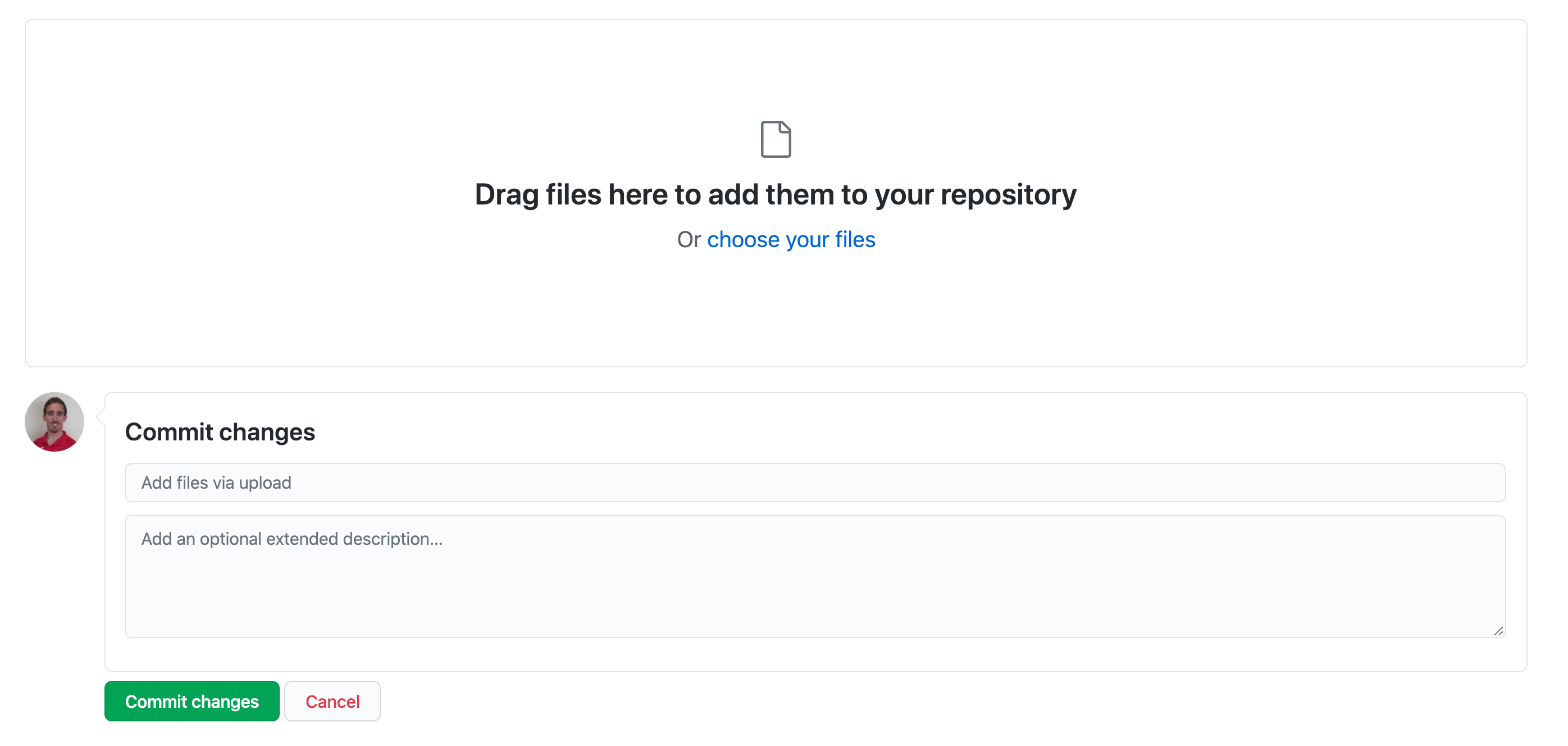 Figura 4. Com carregar els arxius a un repositori de GitHub.